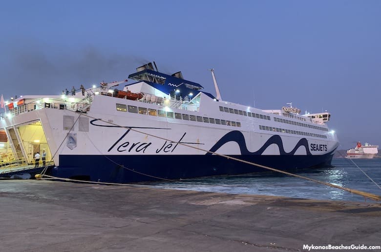 Seajets ferry at Piraeus Port in Athens